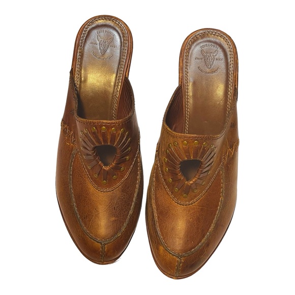 VINTAGE FRYE Ingrid Apron Distressed Clogs Women’s Size 8.5 - Picture 2 of 9